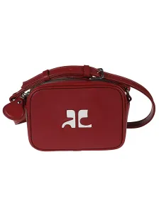 COURRÃGES - Logo Leather Camera Bag #67193
