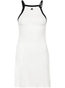 COURRÈGES - Buckle Contrast Short Dress #1287280