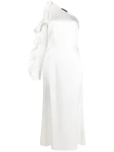 DAVID KOMA - Ruffle Detail One Shoulder Midi Dress #1138959