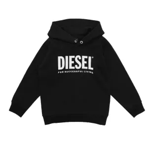 Diesel Boys Sdivision Logo Hoodie Black 4 Years