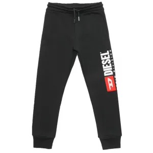 Diesel Boys Logo Sweat Pants Black 4Y