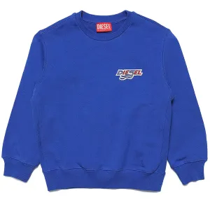 Diesel Boys Logo Print Sweater Blue 12Y