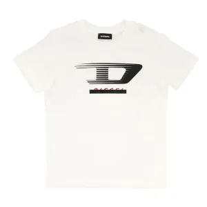 Diesel Boys Cotton Logo T-shirt White 12Y