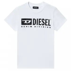 Diesel Boys Cotton Logo T-shirt White 4Y #2094