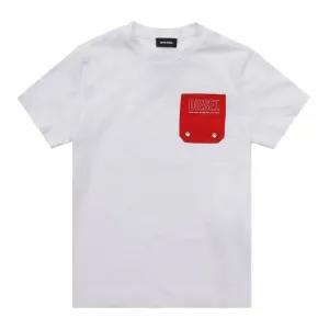 Diesel Boys Logo T-shirt White 12Y