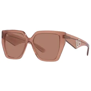 Dolce and Gabbana Dark Brown Butterfly Ladies Sunglasses DG4438 3411/3 55