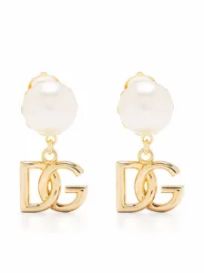 DOLCE & GABBANA - Logo And Pearl Earrings
