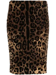 DOLCE & GABBANA - Leopard Print Chenille Mini Skirt #1131267