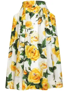 DOLCE & GABBANA - Printed Cotton Midi Skirt #1273369