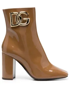 DOLCE & GABBANA - Shiny Leather Ankle Boots