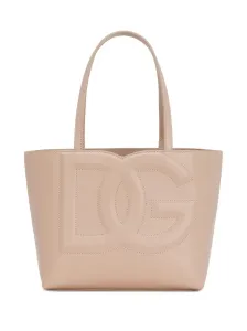 DOLCE & GABBANA - Dg Logo Small Leather Tote Bag #1264607