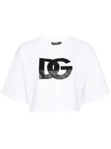 DOLCE & GABBANA - Logo Cotton Cropped T-shirt #1265810