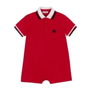 Dolce & Gabbana Baby Boys Logo Baby-grow Polo Red 3/6m #1203163
