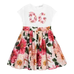 Dolce & Gabbana Girls Flower Dress 12Y Multi-coloured