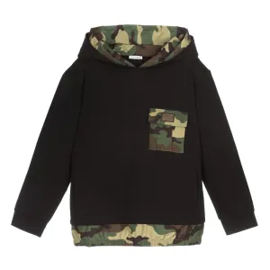 Dolce & Gabbana Boys Double Lined Hoodie Black 12Y