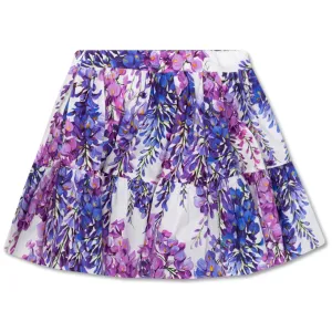 Dolce & Gabbana Girls Flower Skirt Purple 4Y