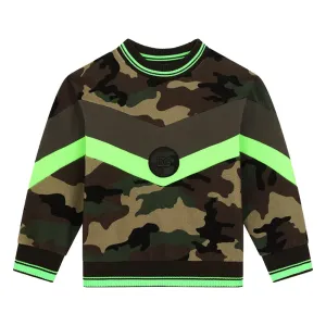 Dolce & Gabbana Boys Camouflage Sweatshirt Khaki 10Y