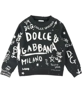 Dolce & Gabbana Boys Graffiti Sweater Black 10Y