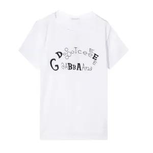 Dolce & Gabbana Boys Camouflage Logo T-shirt White 10Y