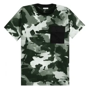 Dolce & Gabbana Boys Camouflage Pocket T-shirt Grey 8Y