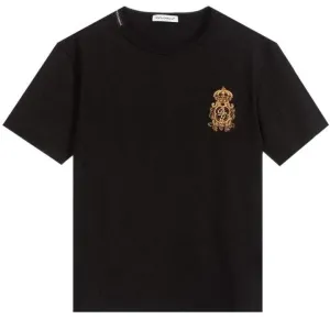 Dolce & Gabbana Boys Crown Cotton T-shirt Black 10Y