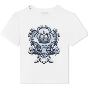 Dolce & Gabbana Boys Crown T-shirt White 2Y
