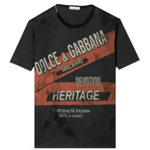 Dolce & Gabbana Boys Heritage T-shirt Grey 10Y