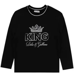 Dolce & Gabbana Boys King T-shirt Black 8Y