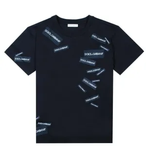 Dolce & Gabbana Boys Labelled T-shirt Black 6Y