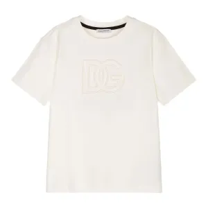 Dolce & Gabbana Boys Logo T-shirt Cream 2Y