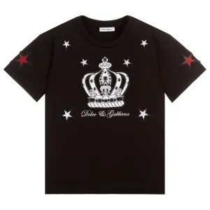 Dolce & Gabbana Boys Star T-shirt Black 6Y