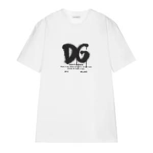 Dolce & Gabbana Boys White Spray Logo T-shirt 12M