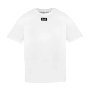 Dolce & Gabbana Kids White Patch Logo T Shirt 4Y