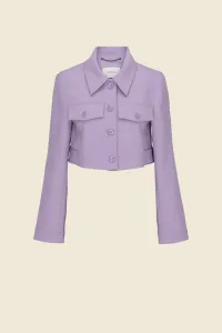 CROPPED JACKET WITH COLLAR