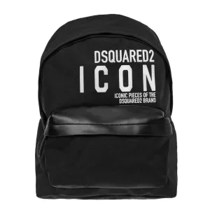 Dsquared2 Men's Icon Slogan Nylon Backpack Black ONE Size
