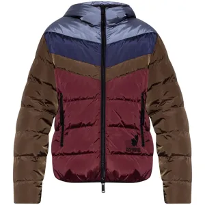 Dsquared2 Men's Contrasting Quilted Jacket Burgundy XXL