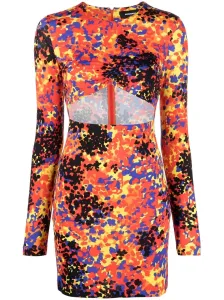 DSQUARED2 - Printed Cut-out Short Dress