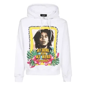 Dsquared2 BOB Marley Cool Hoodie - White S