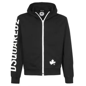 Dsquared2 Men's Leaf Zip Jacket Hoodie Black XXL