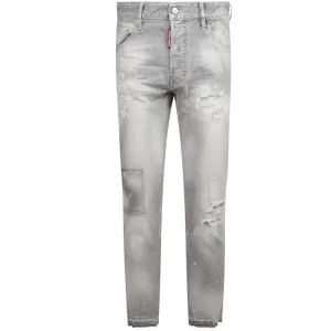 Dsquared2 Men's Patchwork Skinny Jeans Grey 32W