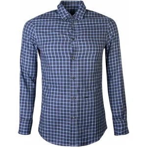 Dsquared2 Men's Checked Cotton Flannel Shirt Blue S