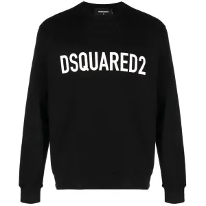 Dsquared2 Mens Logo Print Sweater Black L