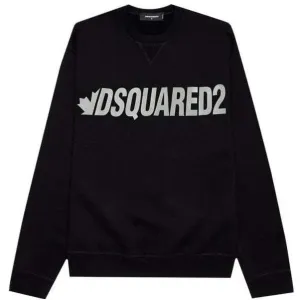 Dsquared2 Men's Metal Leaf Logo Sweater Black L