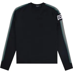 Dsquared2 Men's Side Line Crewneck Sweatshirt Black L