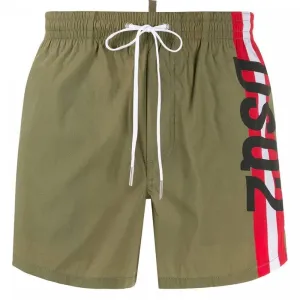Dsquared2 Men's Stripe Logo Shorts Khaki S