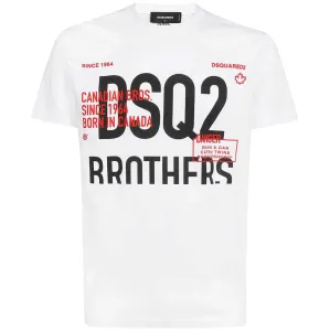 Dsquared2 Men's Brothers Graphic T-shirt White S