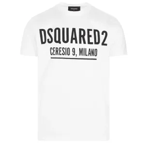Dsquared2 Mens Ceresio Milano T Shirt White XXL