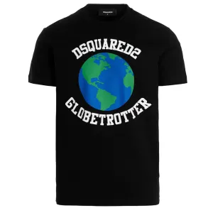 Dsquared2 Mens Globetrotter Cool T-shirt Black M