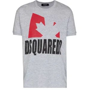 Dsquared2 Men's Leaf Print Short Sleeve T-shirt Grey M