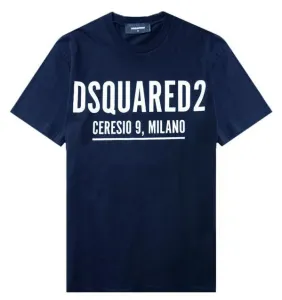 Dsquared2 Men's Logo Print Short Sleeve T-shirt Navy L